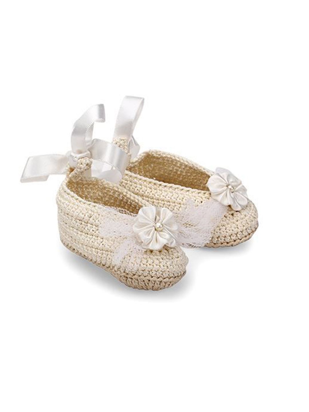 FUNKRAFTS Girls Handmade Crochet Acrylic Booties