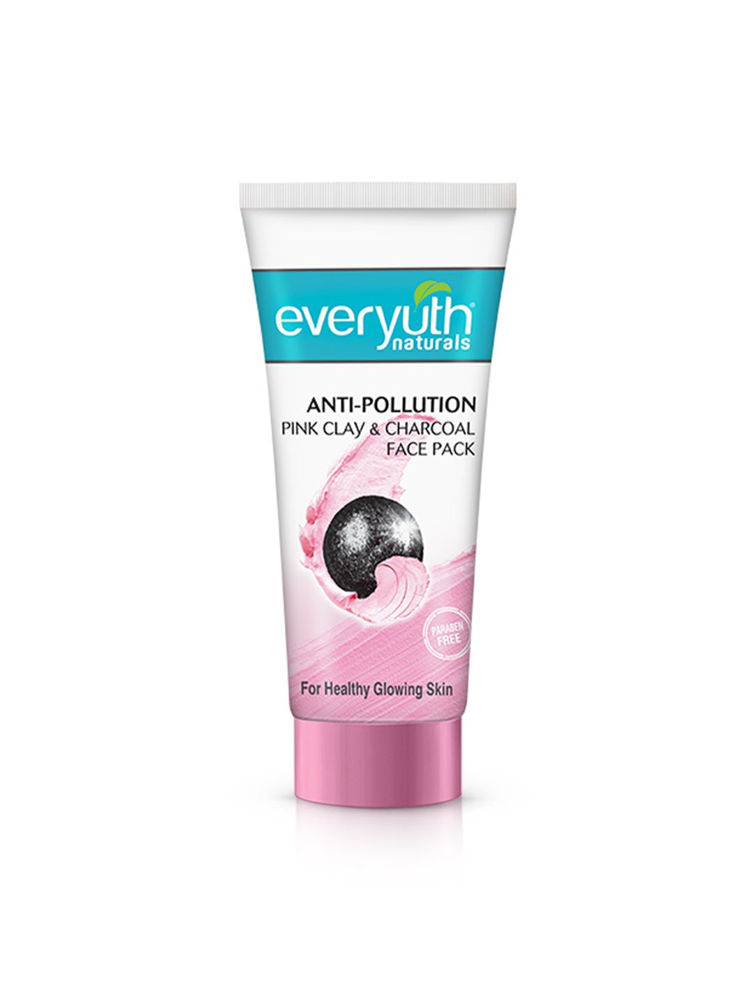 everyuth Naturals Anti Pollution Pink Clay & Charcoal Face Pack For Oily & Dry Skin - 50g