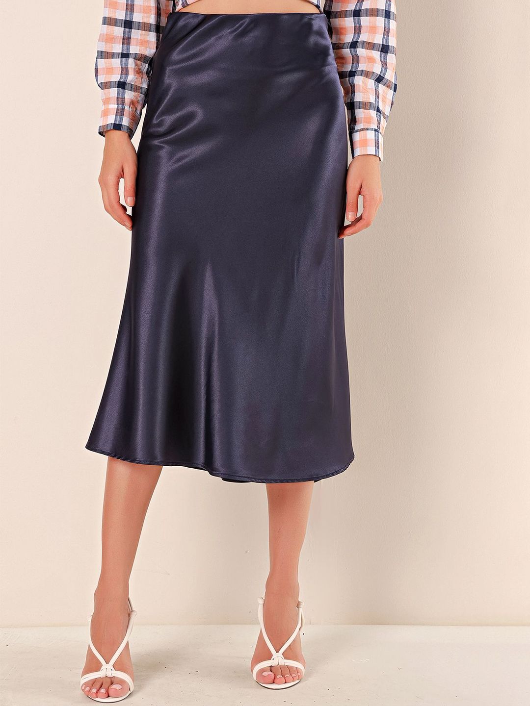 BIGDART A-Line Midi Skirts