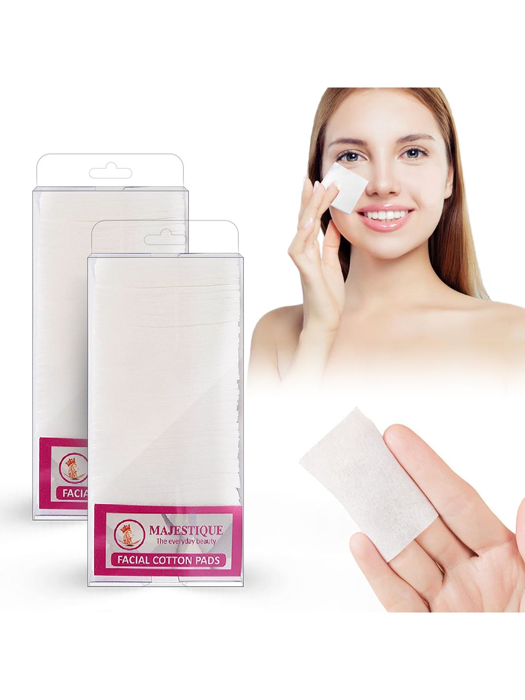 Buy MAJESTIQUE Set Of 2 Facial Sponge Cotton Pads   250 Pc Each -  - Personal Care for Unisex