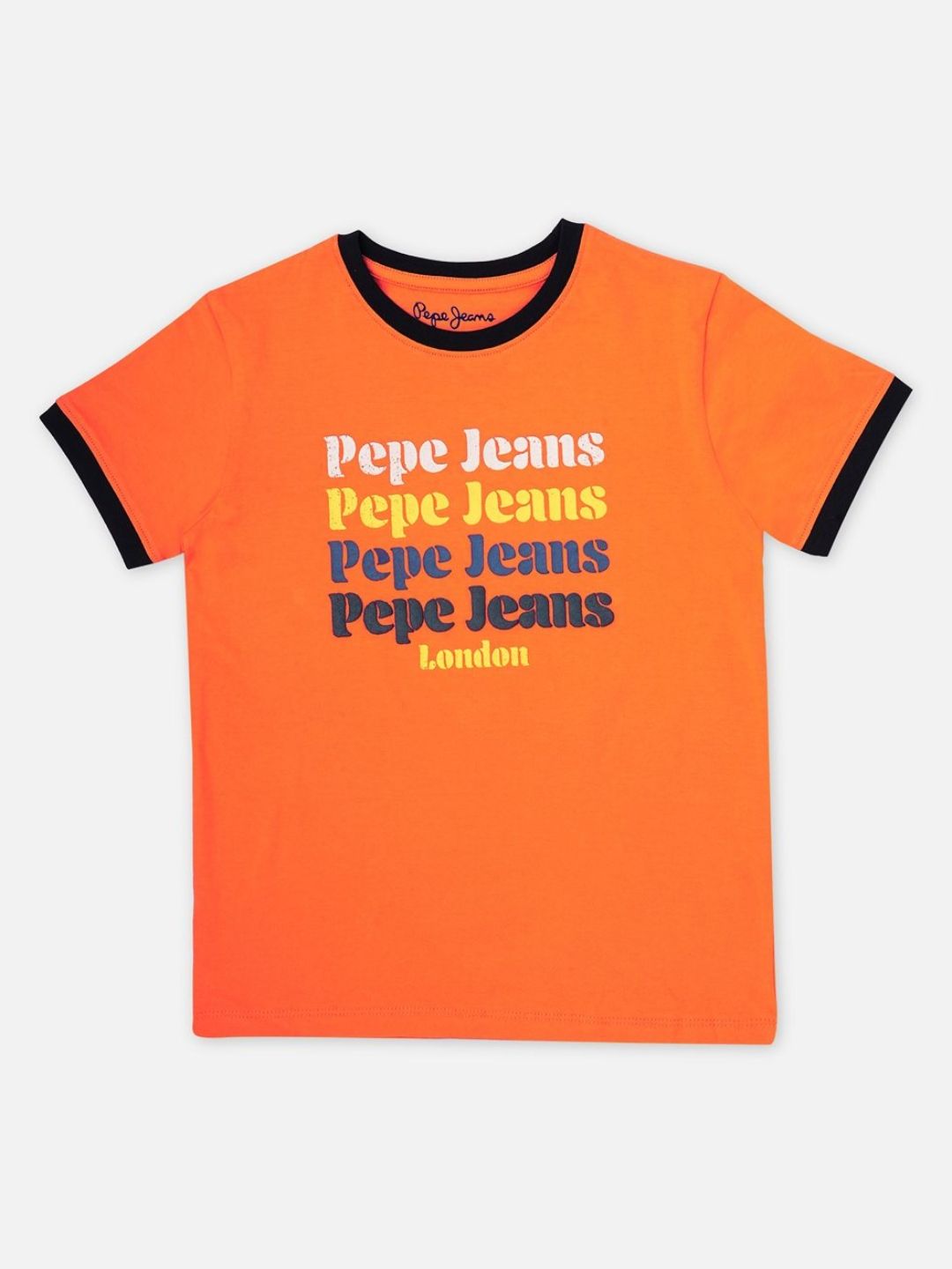 Pepe Jeans Boys Typography Printed Round Neck Pure Cotton T-shirt