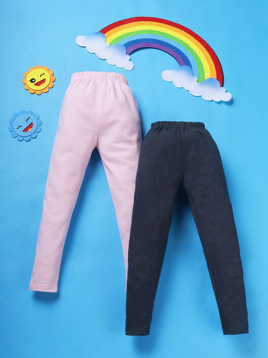 RAINE AND JAINE Girls Pack Of 2 Ankle-Length Leggings
