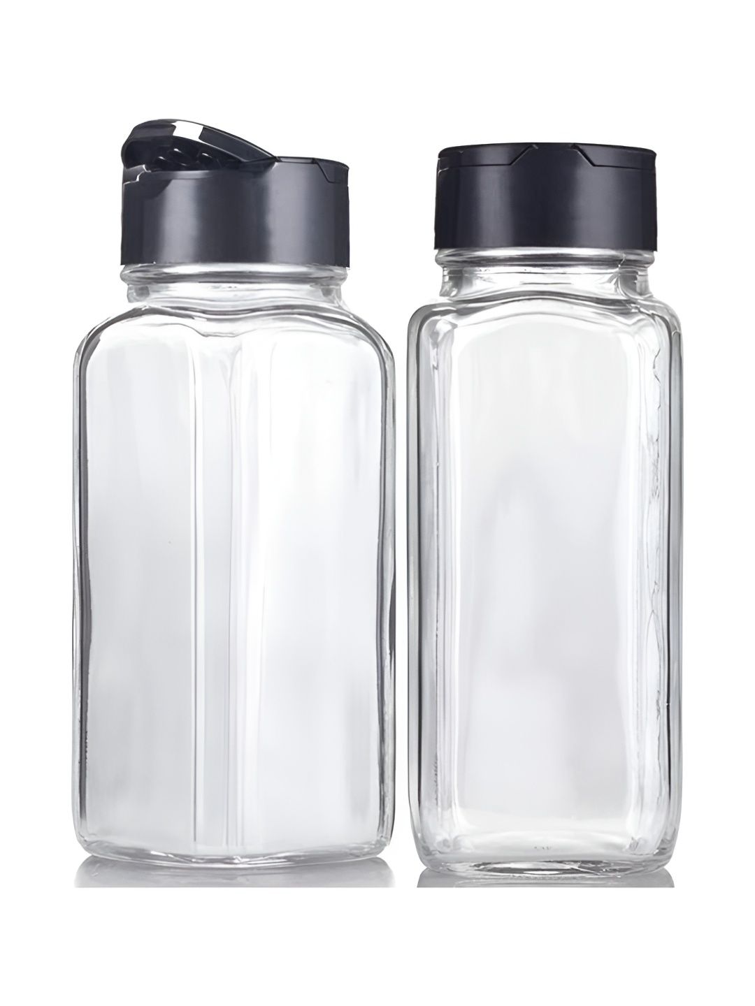 Croco Jar Transparent Glass Dishwasher Safe 2 Piece Screw Top Spice Cellar-100ml