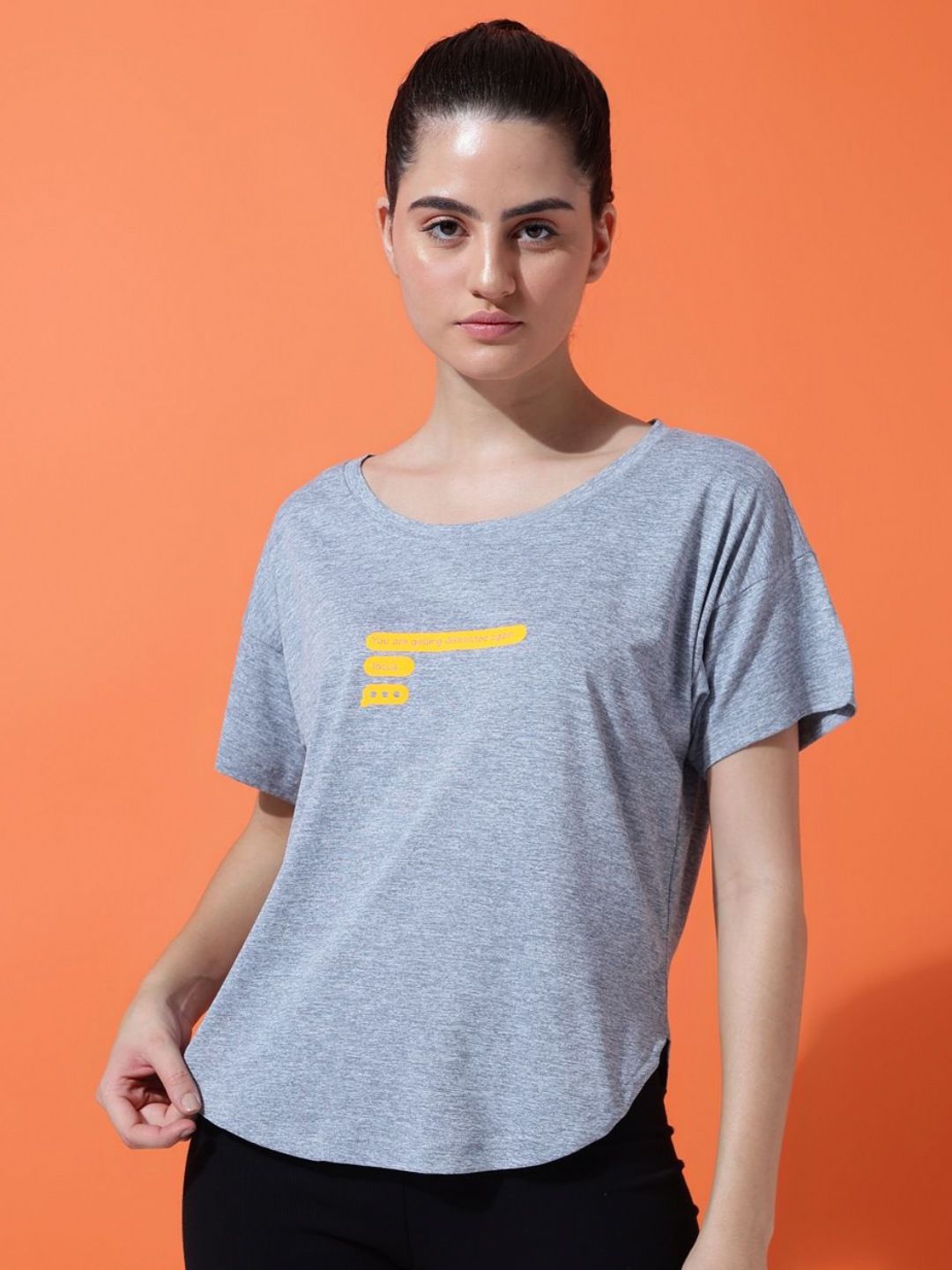 MKH Women Typography Printed Round Neck T-Shirt