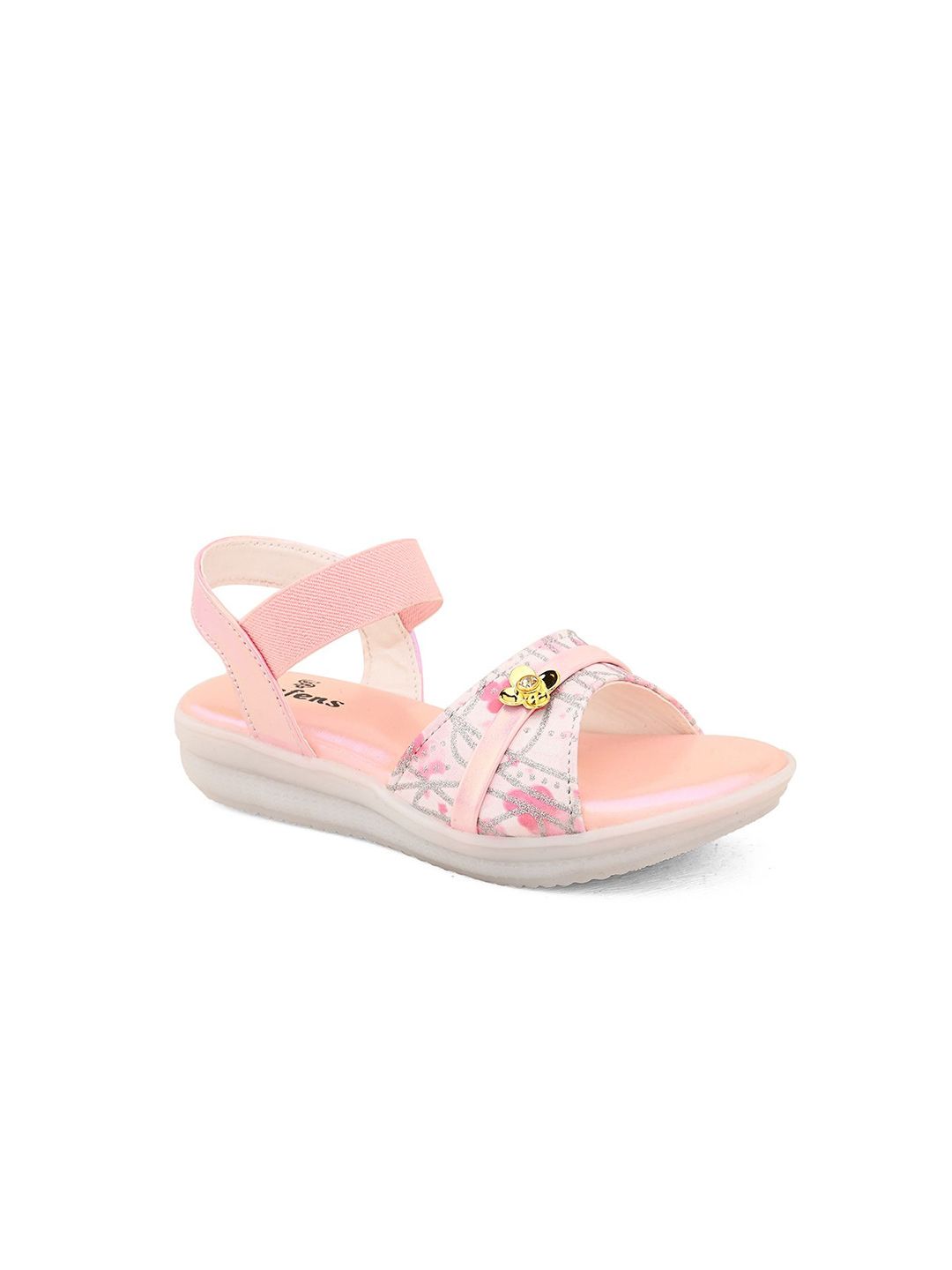 STEFENS Girls Printed Open Toe Flats
