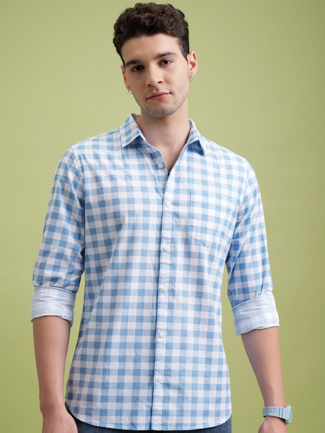 HIGHLANDER Checked Slim Fit Shirt