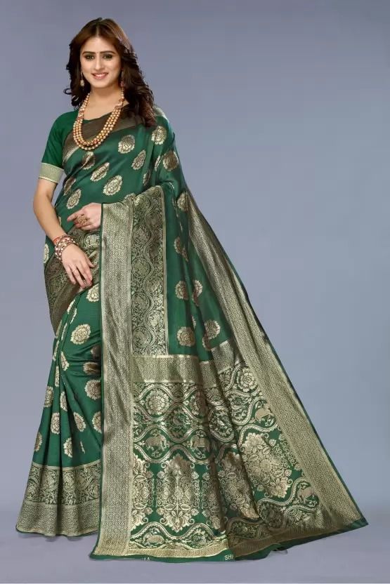 Florence Woven Design Zari  Banarasi Saree
