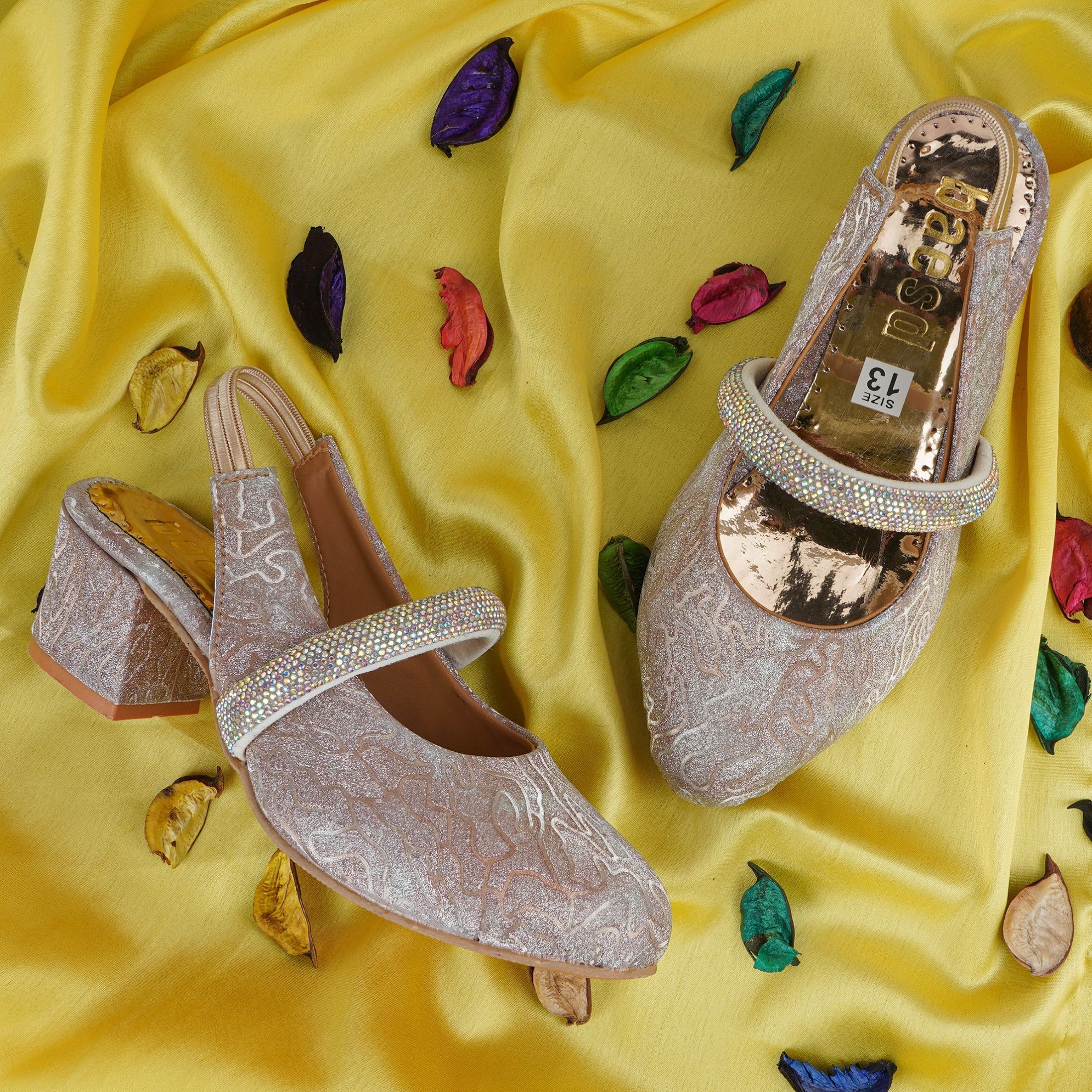 BAESD Girls Embellished Block Heels
