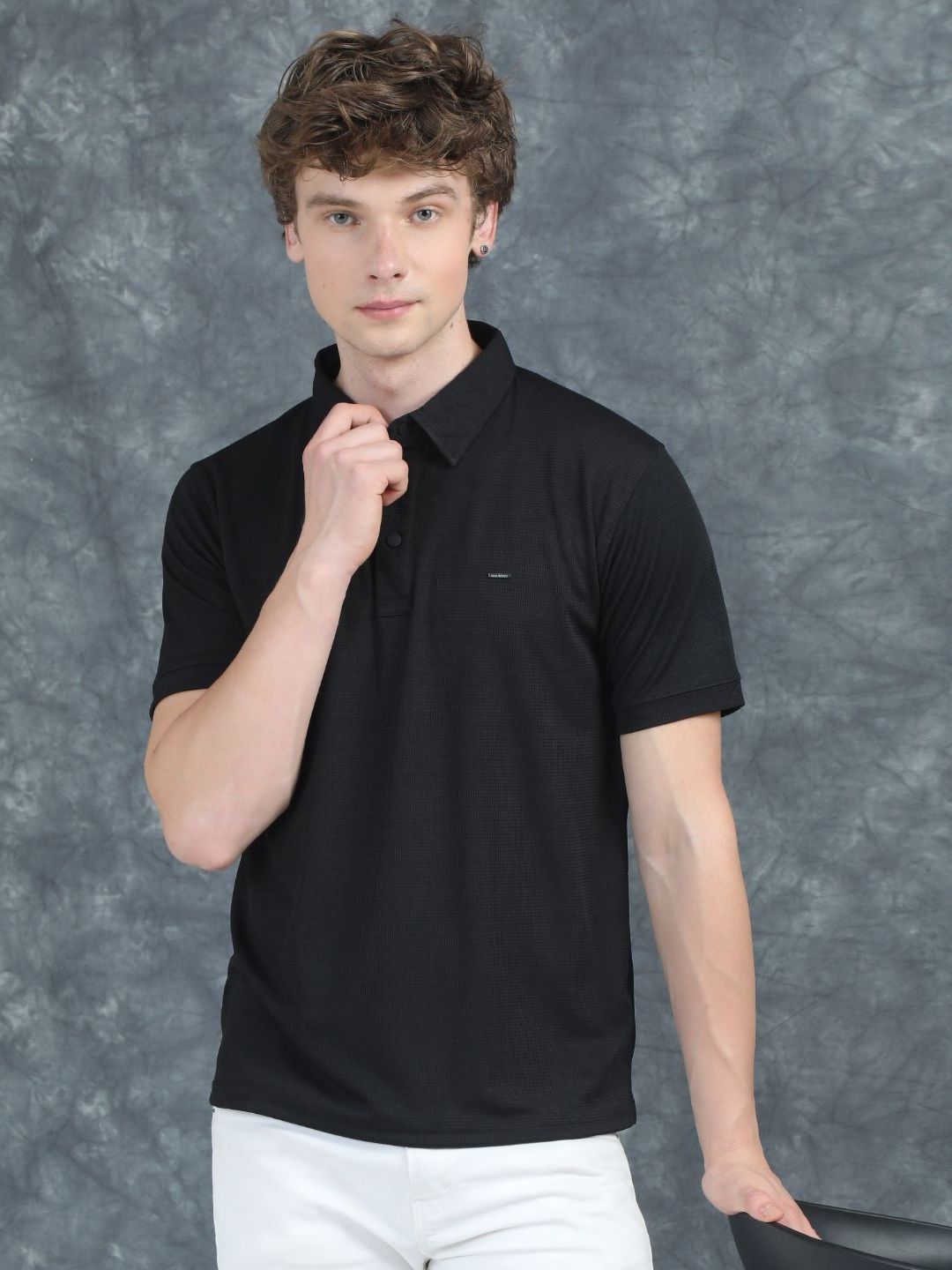 PAUL STREET Men Polo Collar Slim Fit T-shirt