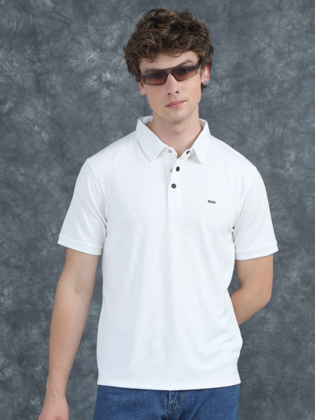 PAUL STREET Men Polo Collar Slim Fit T-shirt