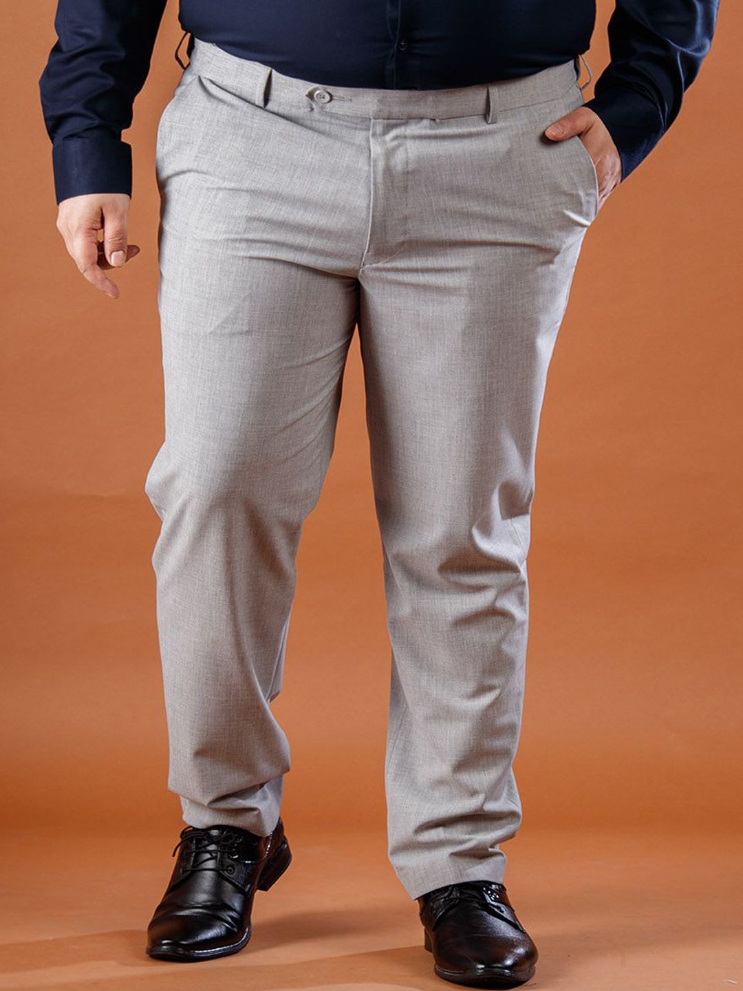 Muffynn Men Relaxed Straight Leg Straight Fit Formal Trousers
