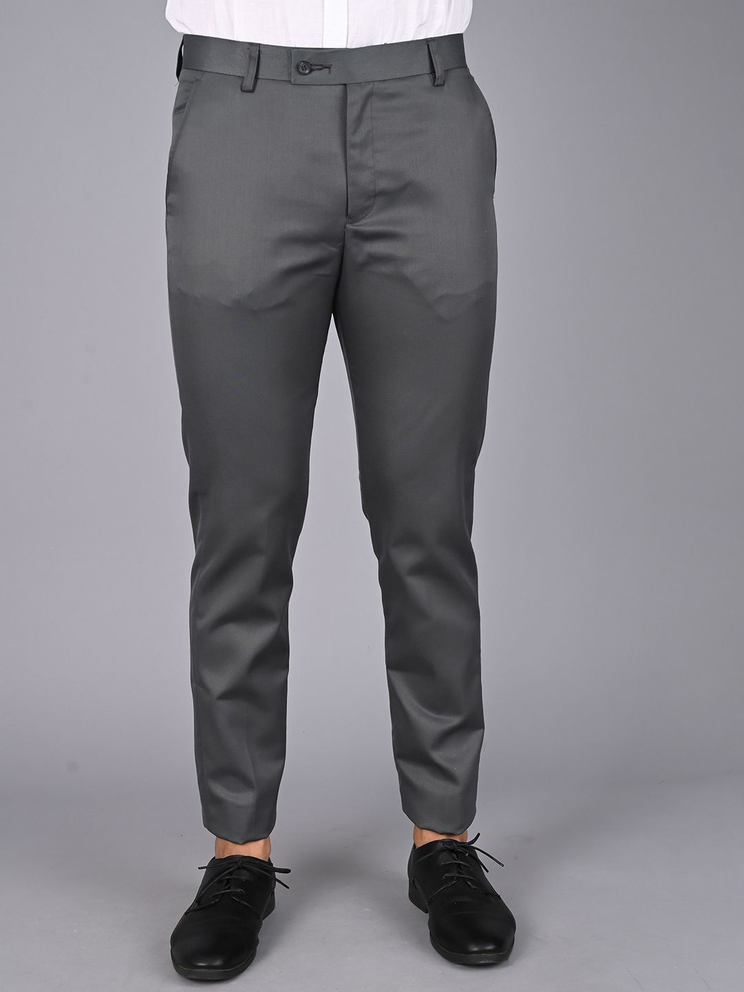 MANCREW Men Smart Regular Fit Mid-Rise Formal Trouser