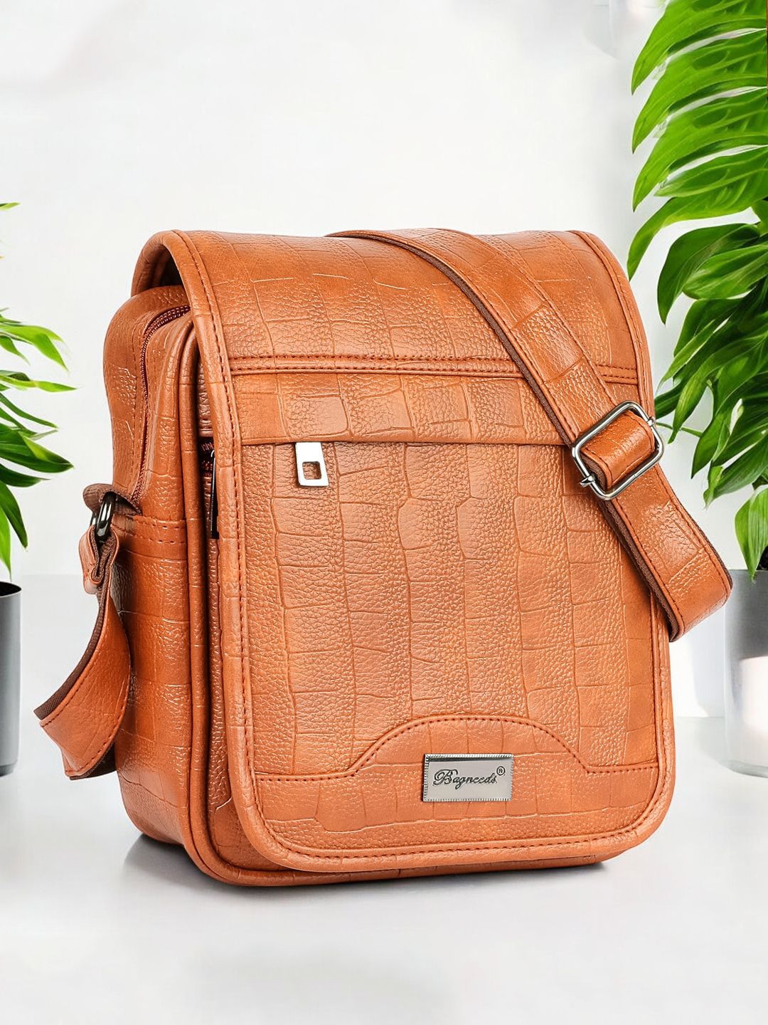 bagneeds Unisex Textured Messenger Bag