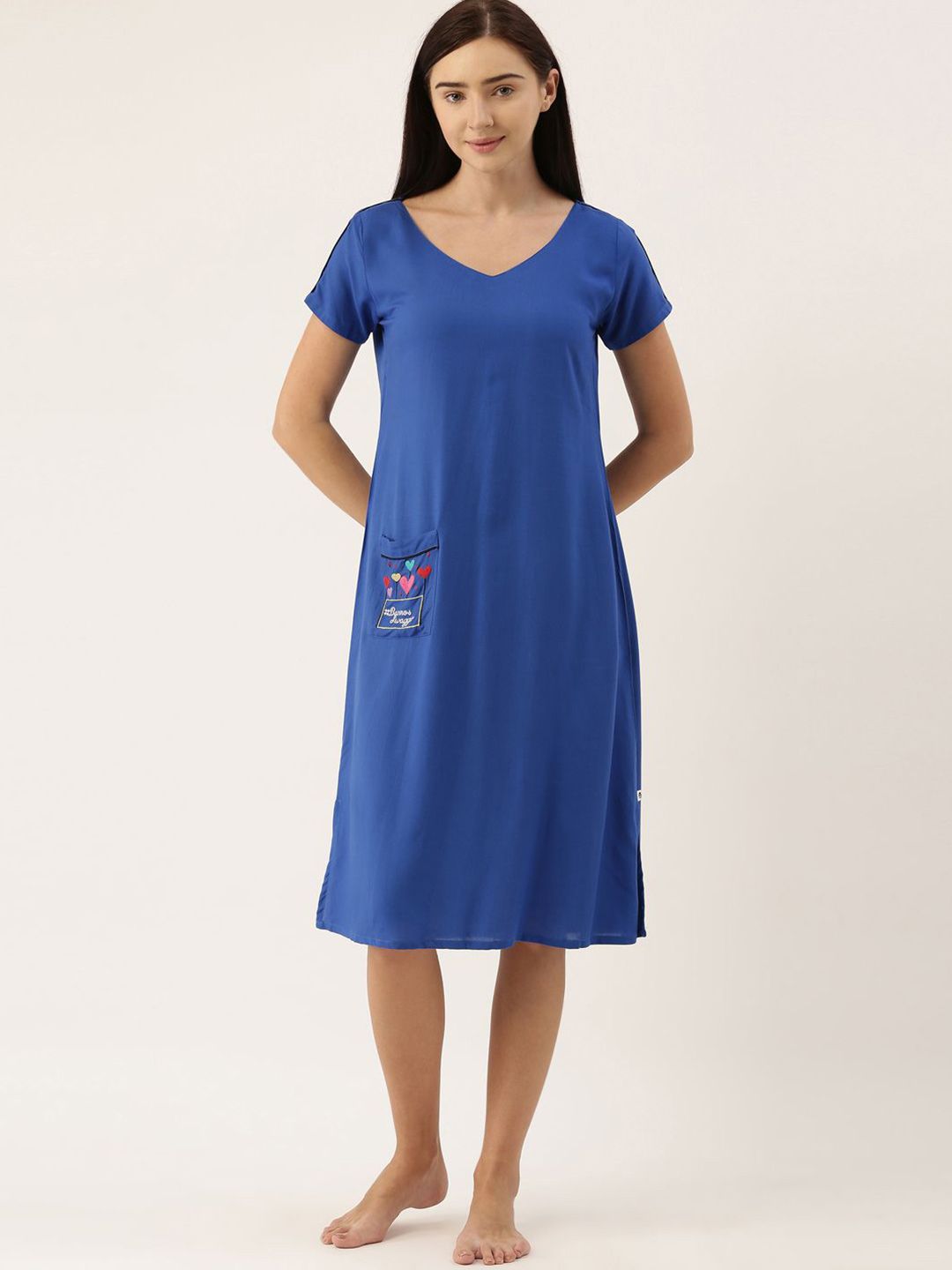 Bannos Swagger Women Pocket Detail T-shirt Nightdress