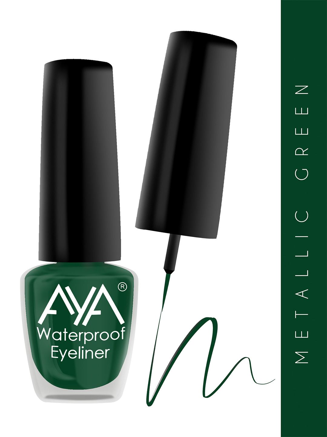 AYA Long Lasting 24 Hrs & Waterproof Liquid Eyeliner 5ml - Green