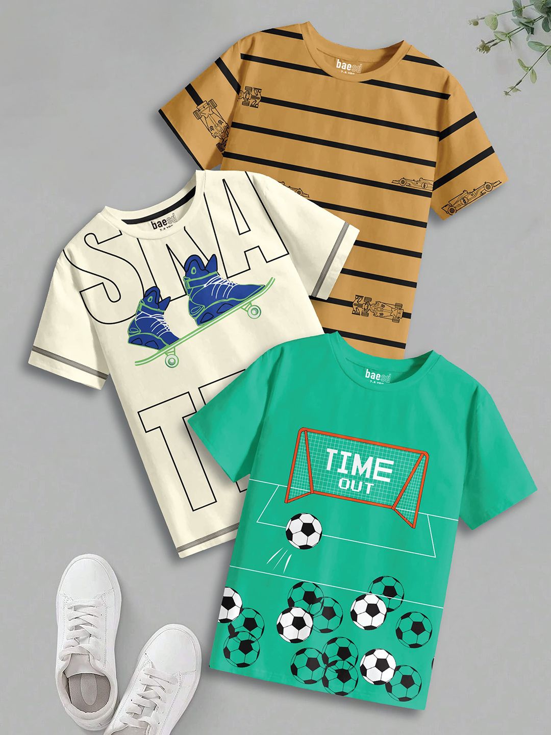 BAESD Boys 3 Pure Cotton T-shirt
