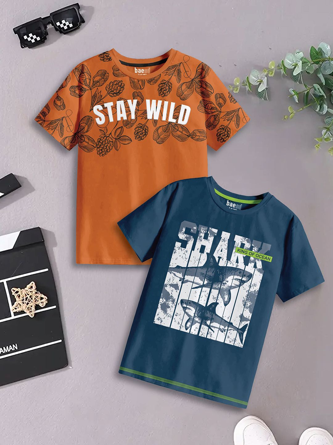 BAESD Boys 2 Pure Cotton T-shirt