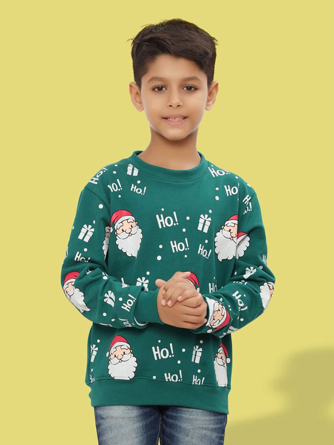 Ninos Dreams Boys Printed Long Sleeves Christmas Sweatshirt
