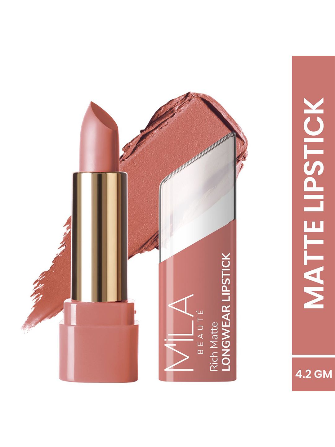Buy MILA BEAUTE Rich Matte Longwear Bullet Lipstick   4.2 G   Touch Of Nude   618 -  - Personal Care for Women