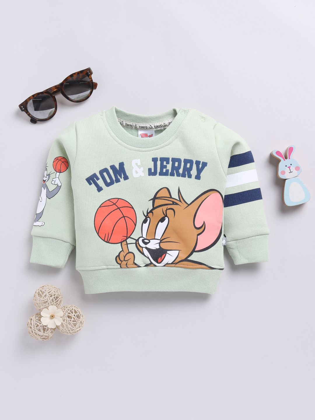 YK X Tinyo Infant Boys Tom & Jerry Printed Fleece Sweatshirt