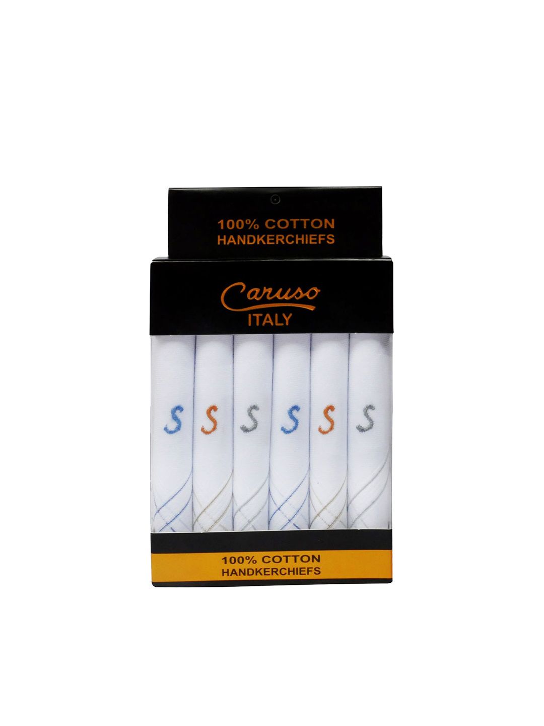 Buy Caruso ITALY Pack Of 6 Printed Pure Cotton Moisture Absorbant  Handkerchiefs -  - Accessories for Men