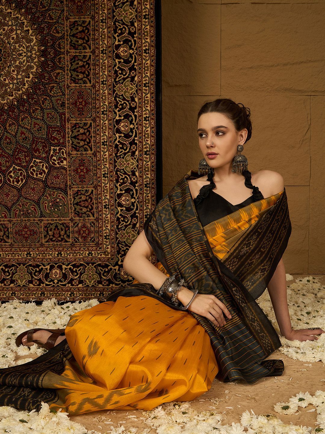 Silk Blend Ikat Sarees 4
