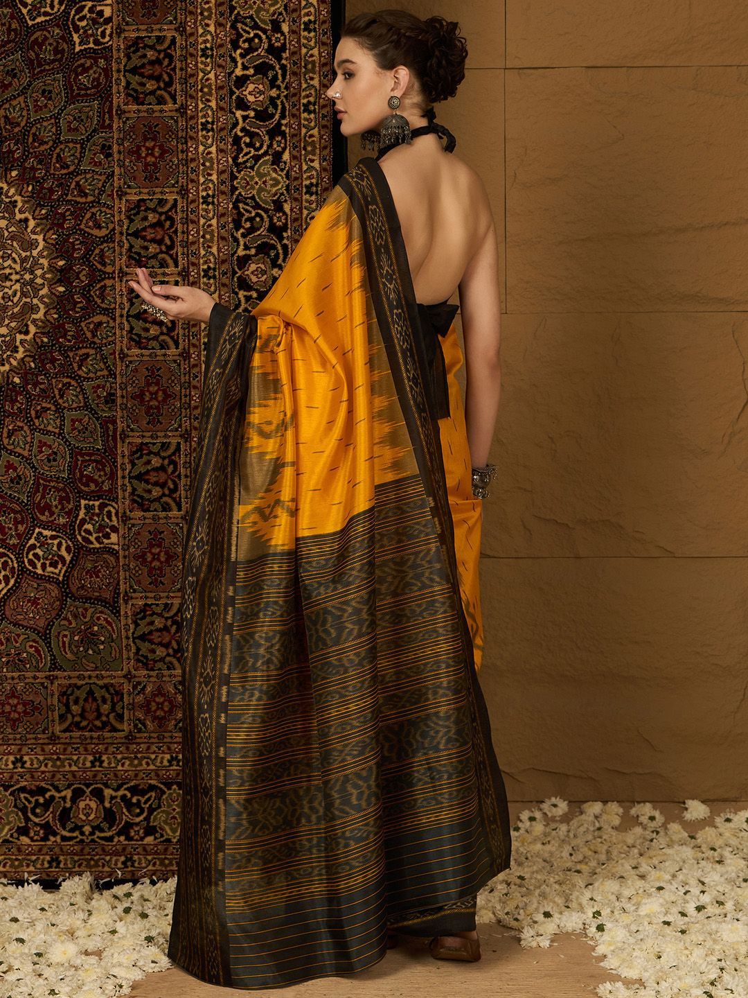 Silk Blend Ikat Sarees 3