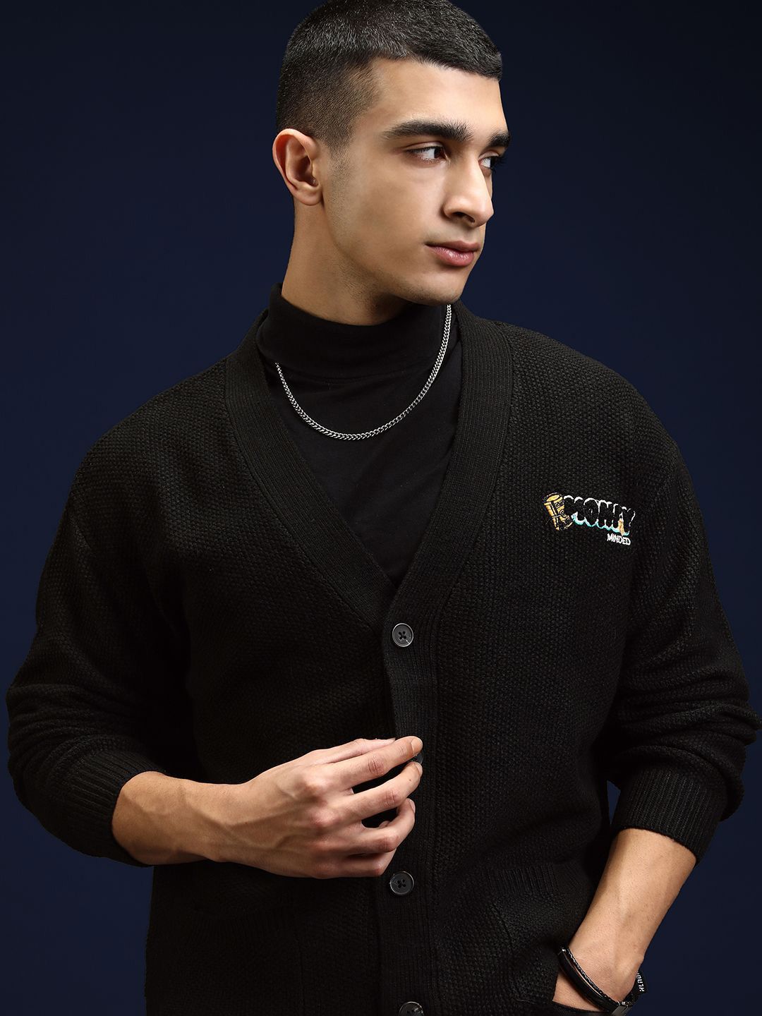 HIGHLANDER Men Embroidered Cardigan