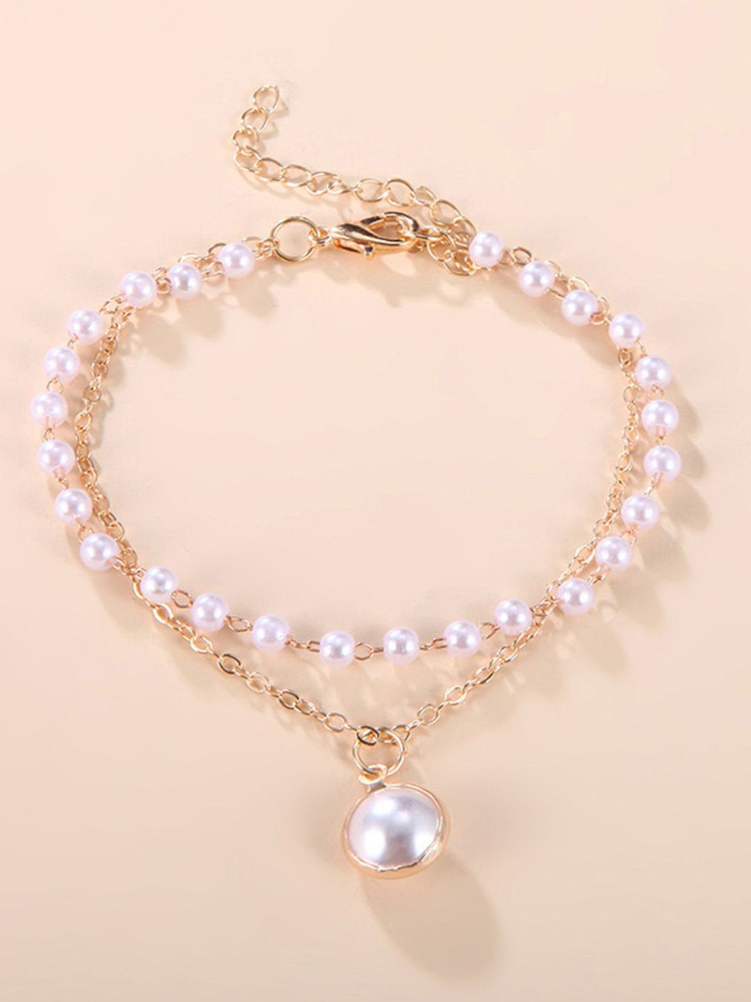Vembley Women Pearls Gold-Plated Multistrand Bracelet