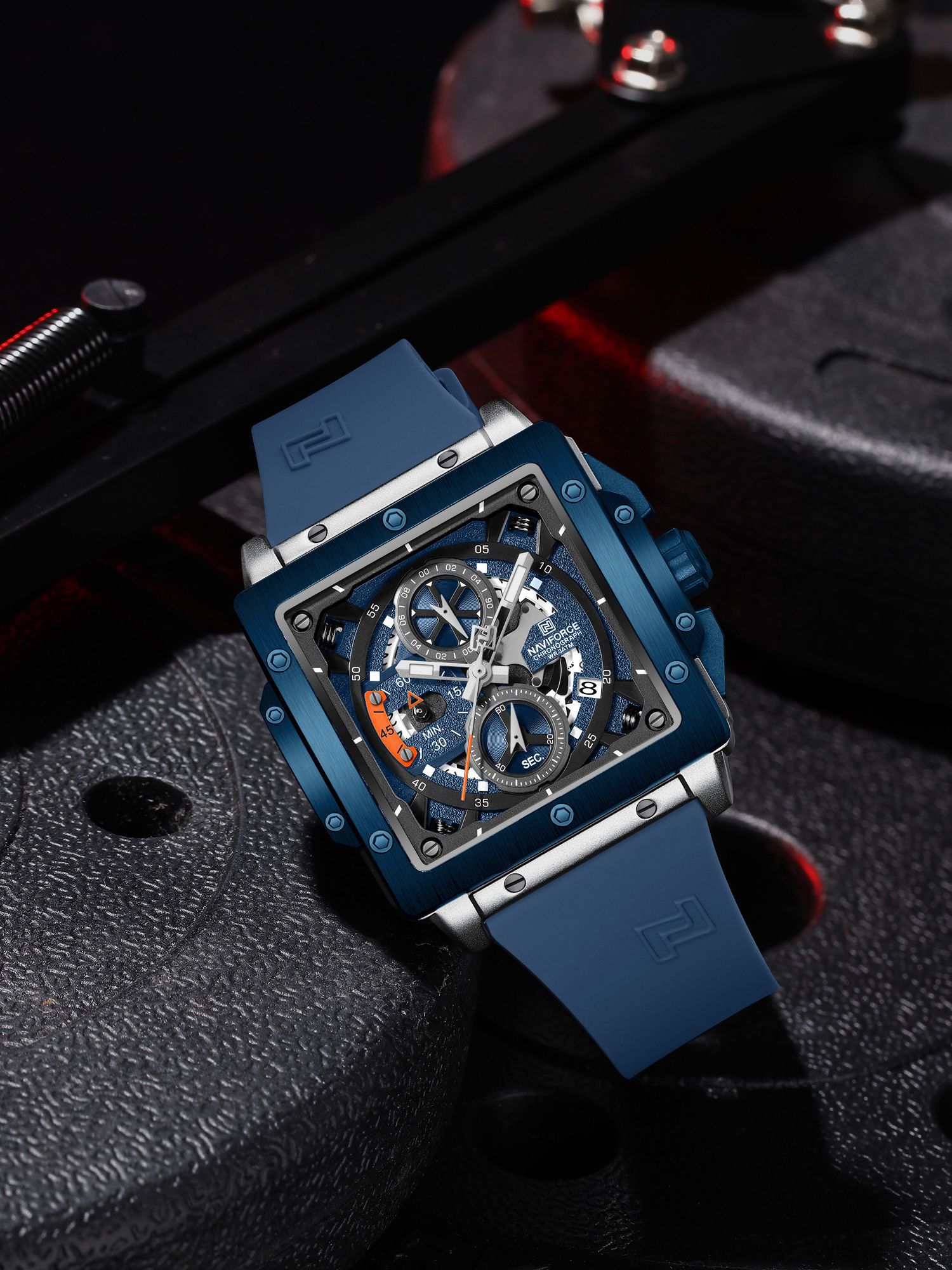 Buy Naviforce Men Patterned Dial & Straps Analogue Chronograph Watch NF8064_S BE BE -  - Accessories for Men