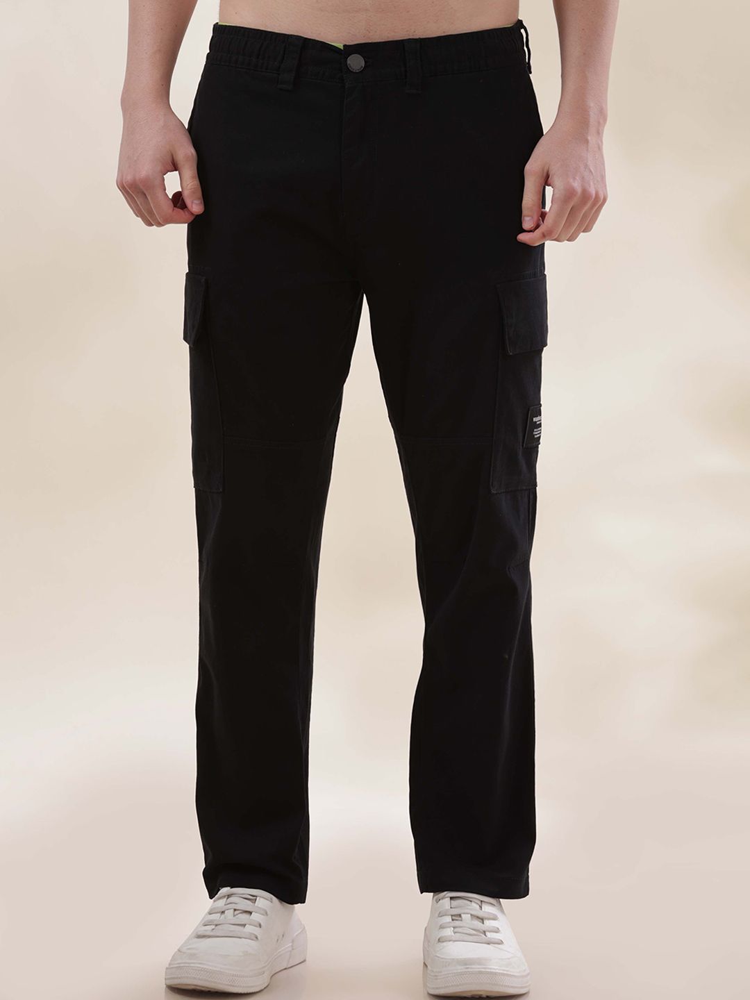 HERE&NOW Men Slim Fit Cargos Trousers