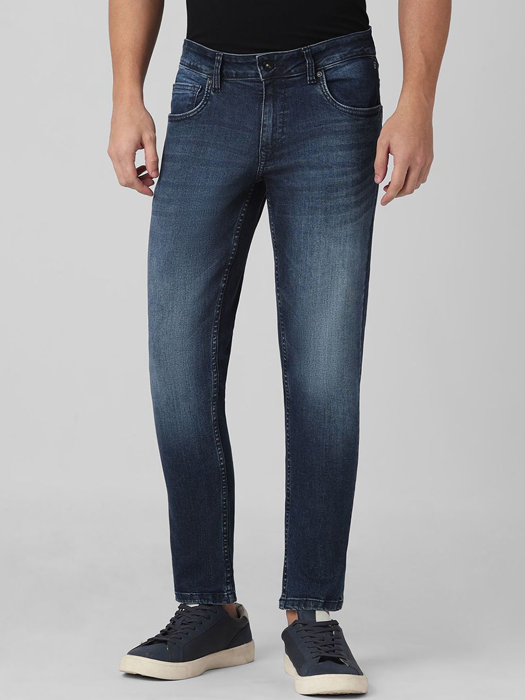 Mufti Men Skinny Fit Mid-Rise Heavy Fade Stretchable Jeans