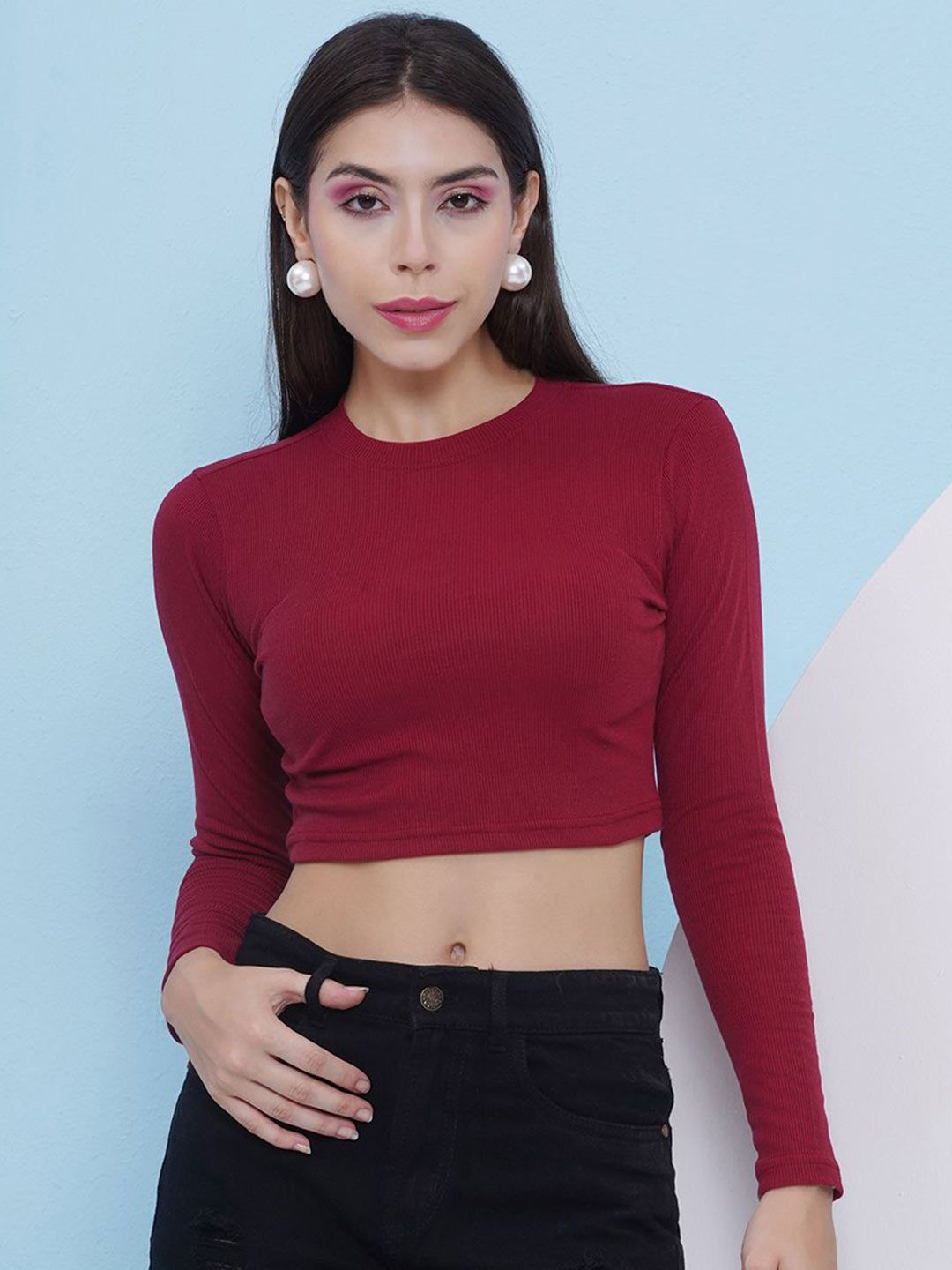 PUELLA Women Cotton Crop Top