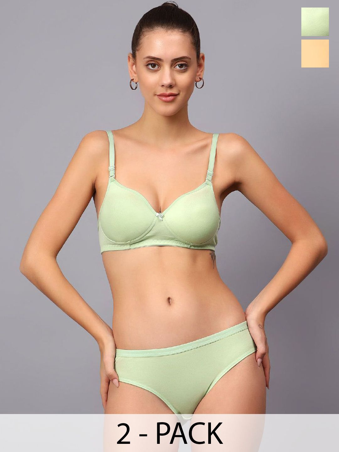 Buy Designer Bugs Pack Of 2 Lightly Padded Lingerie Set -  - Apparel for Women