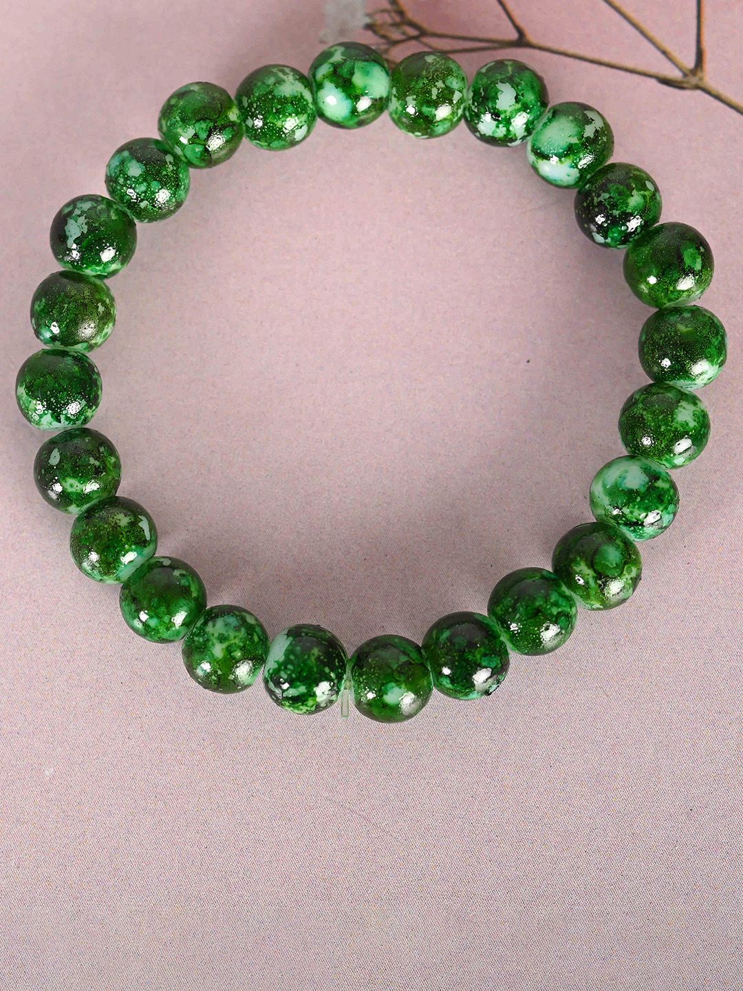 NVR Unisex Beaded Elasticated Bracelet
