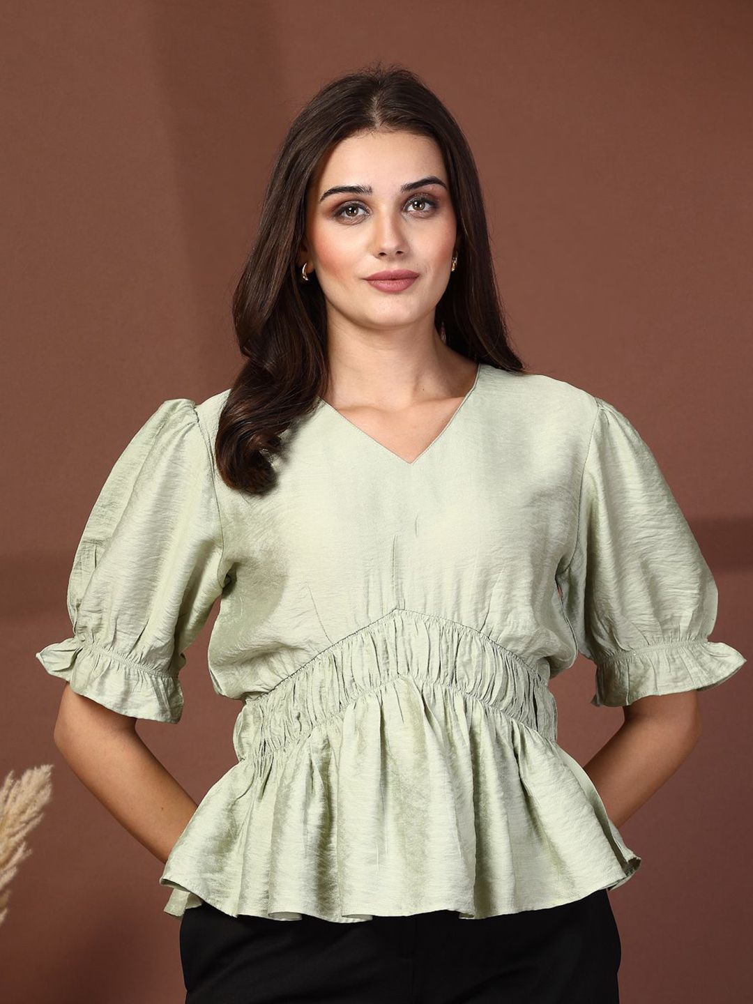plusS Women Gathered or Pleated Top