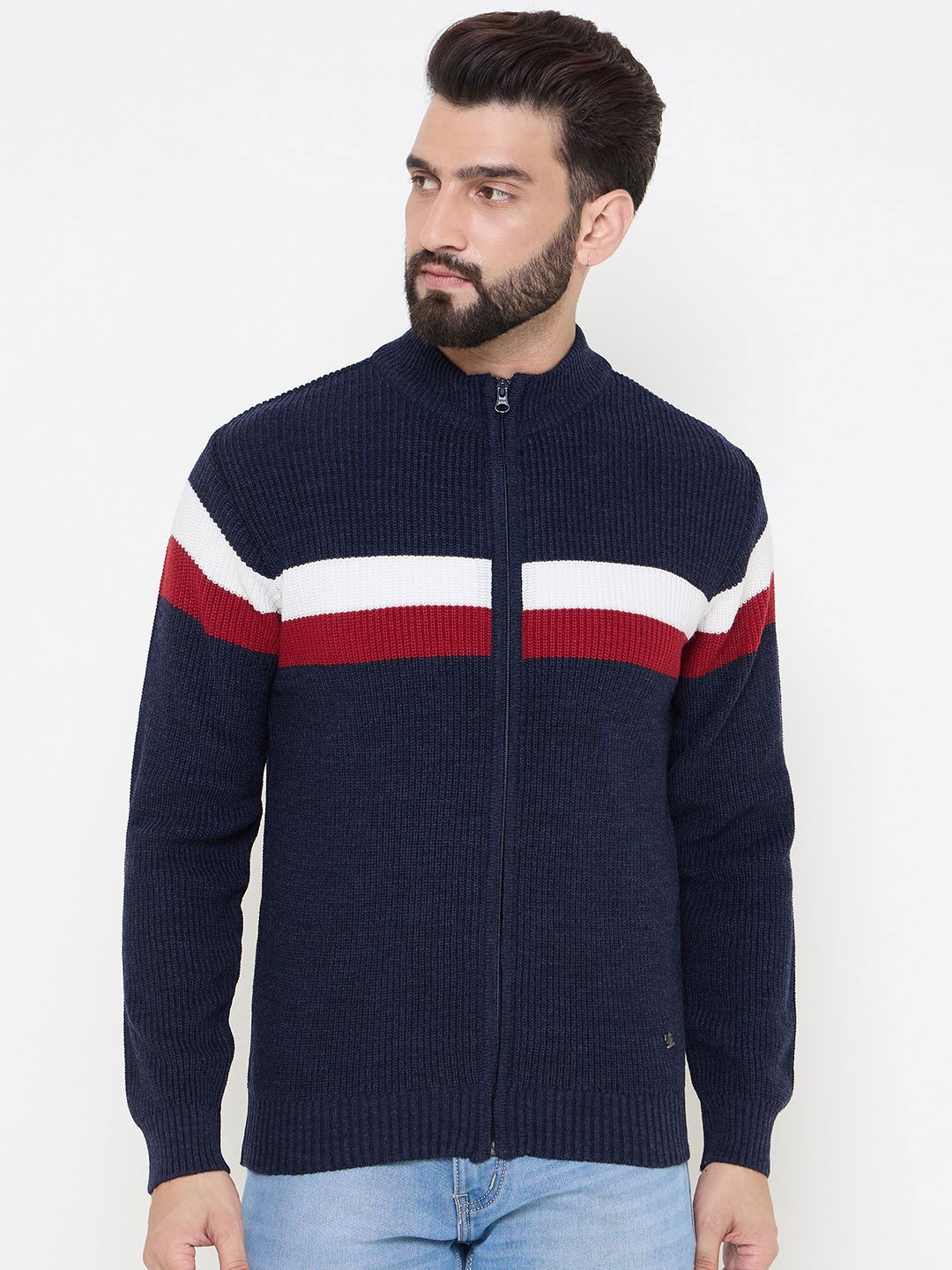 Duke Men Colourblocked Cardigan