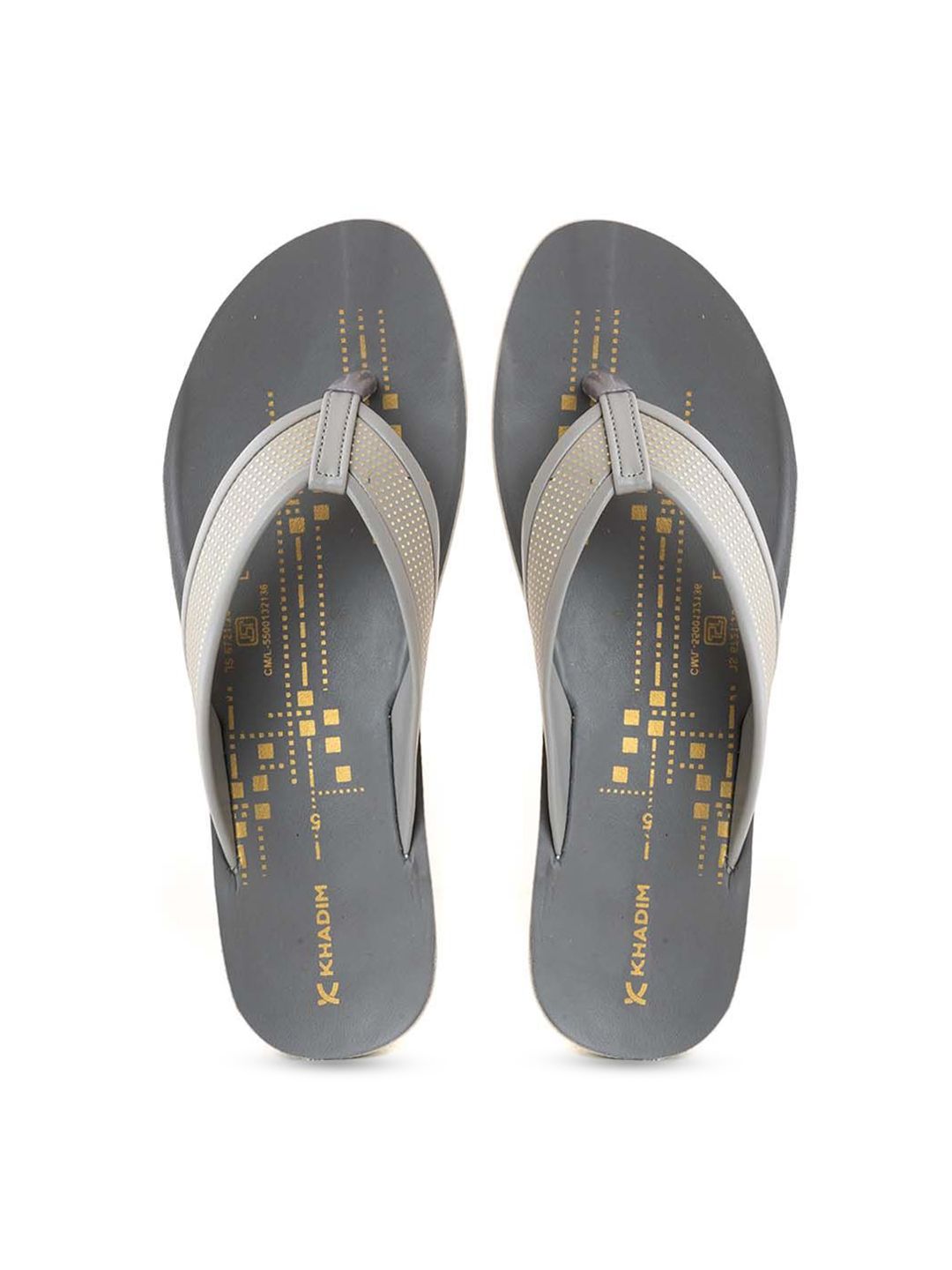 Khadims Women Textured T-Strap Flats