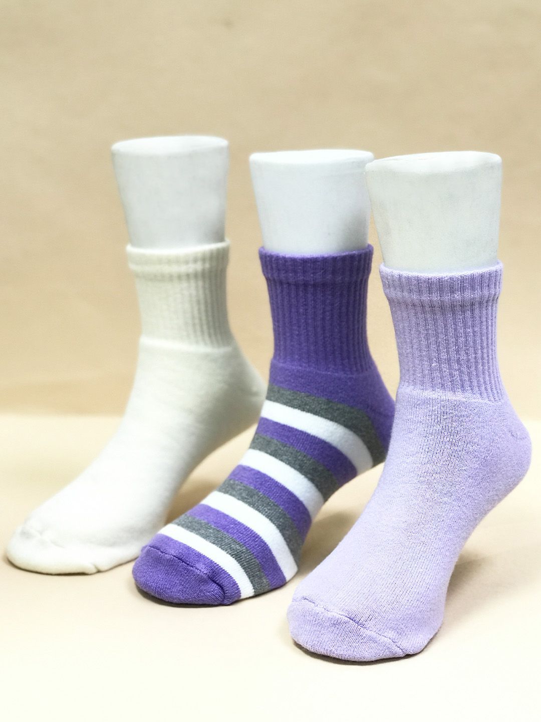 FOOTPRINTS Kids Pack Of 3 Patterned Ankle-Length Socks