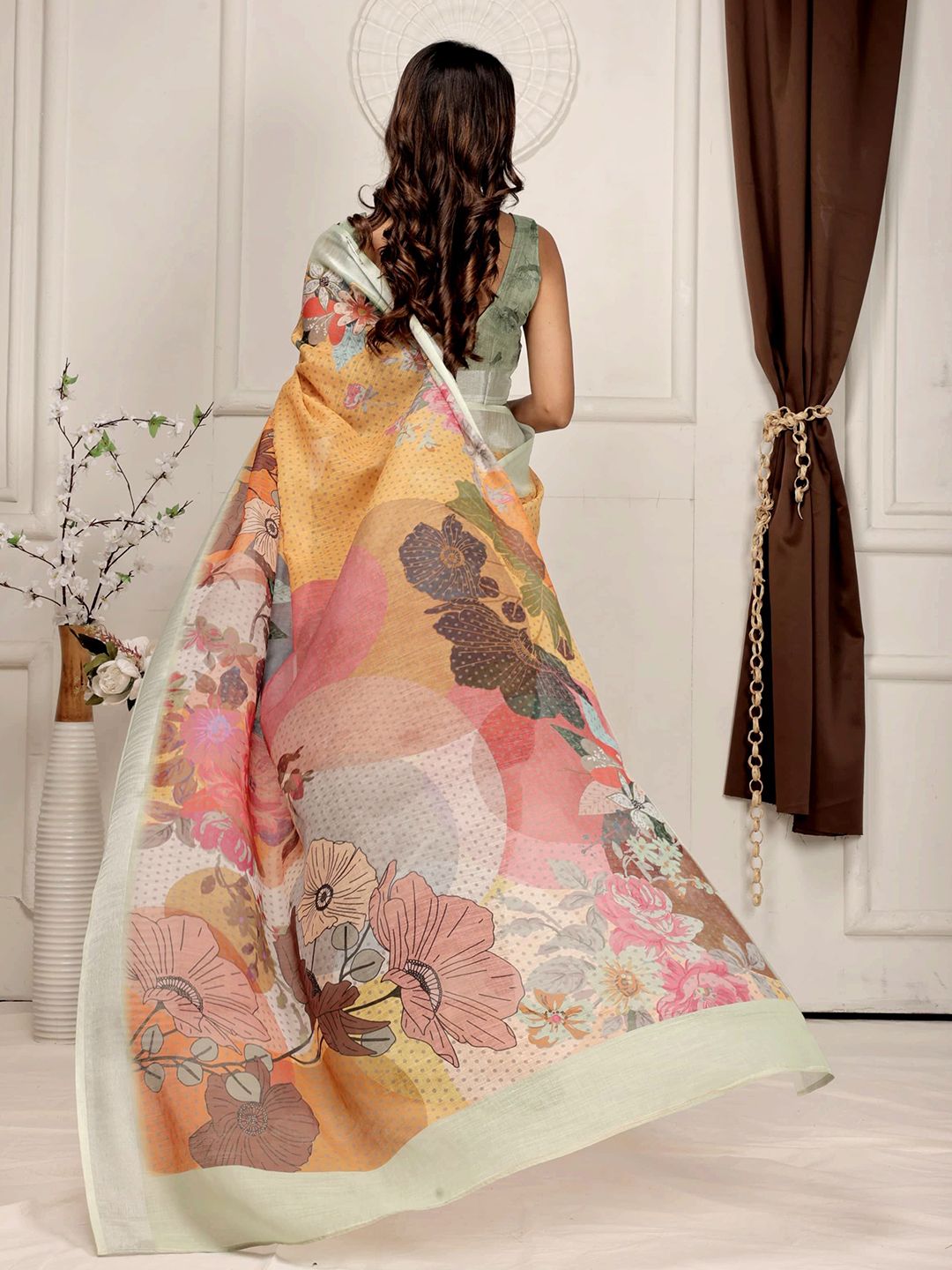 Floral Zari Ready to Wear Saree 3