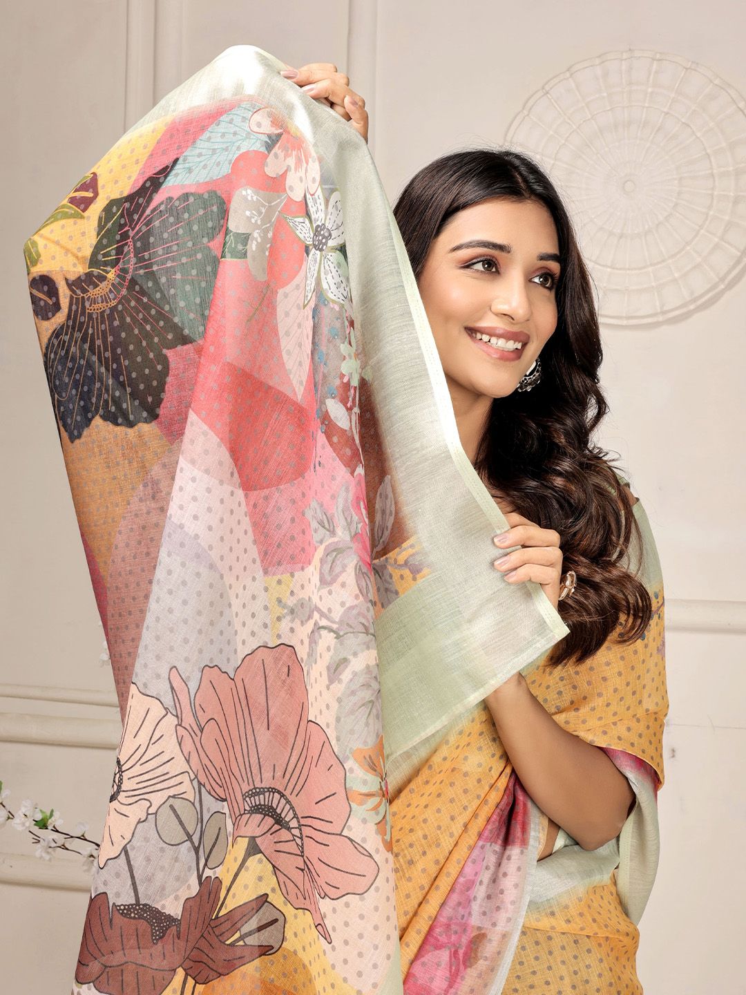 Floral Zari Ready to Wear Saree 4