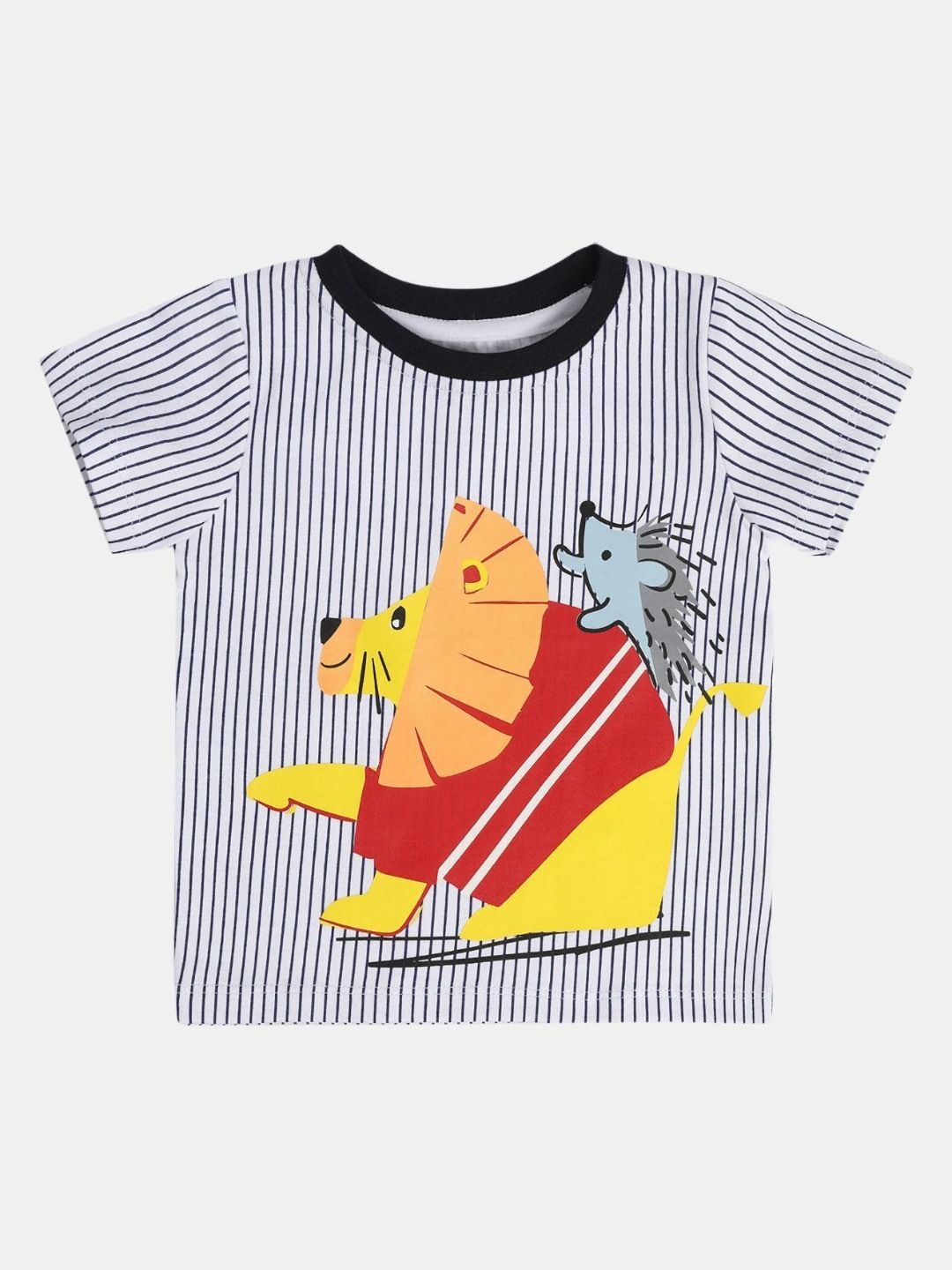MINI KLUB Boys Graphic Printed Round Neck Cotton T-shirt