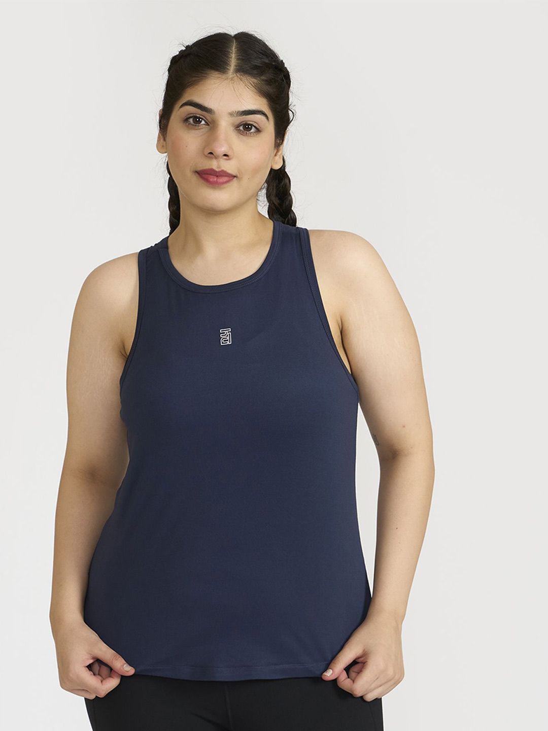 Hunnit Women Zen Round Neck Breathable & Dry Fit Activewear Sports Tank Top