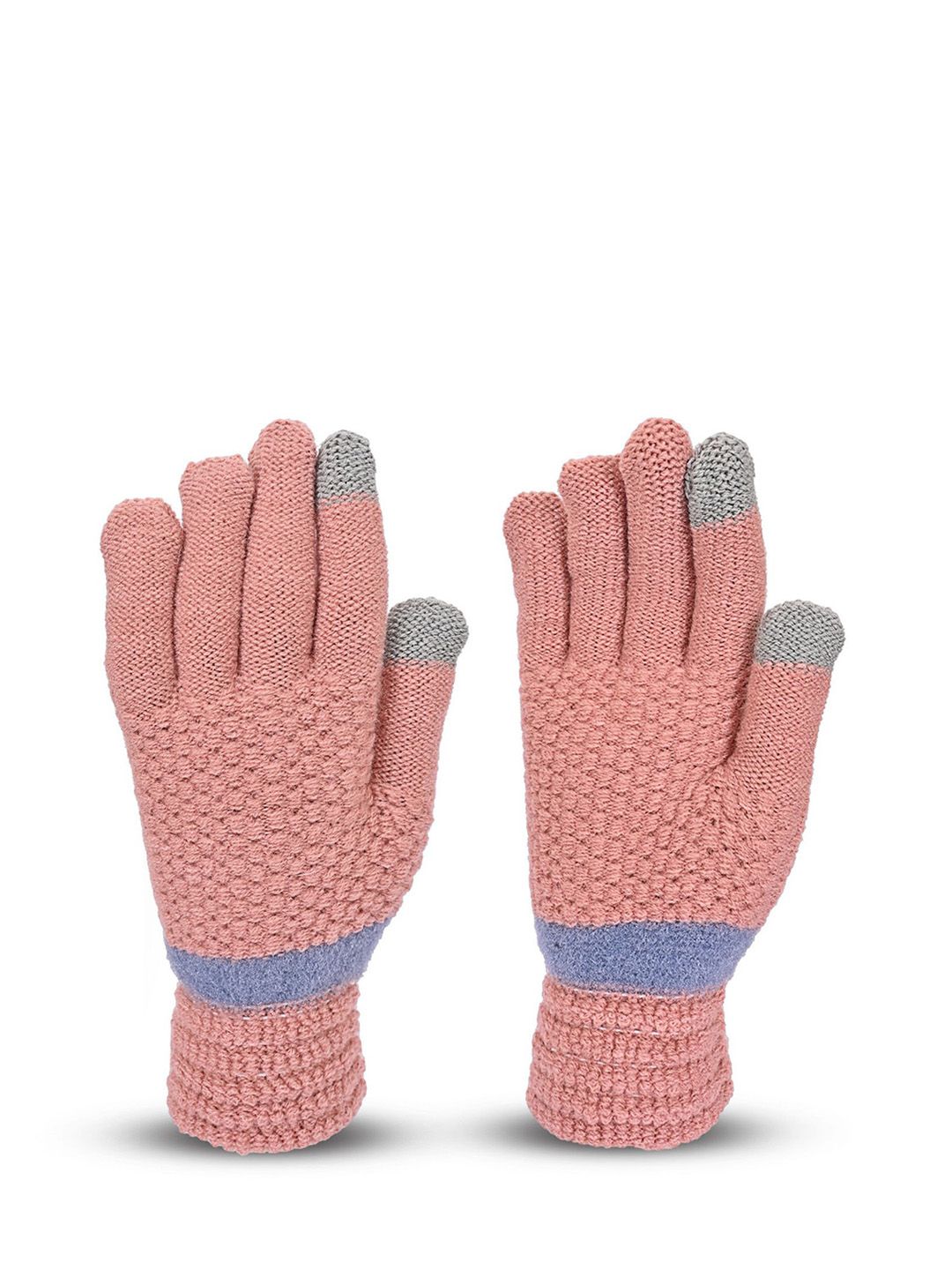 LOOM LEGACY Women Patterned Touchscreen Woolen Winter Gloves