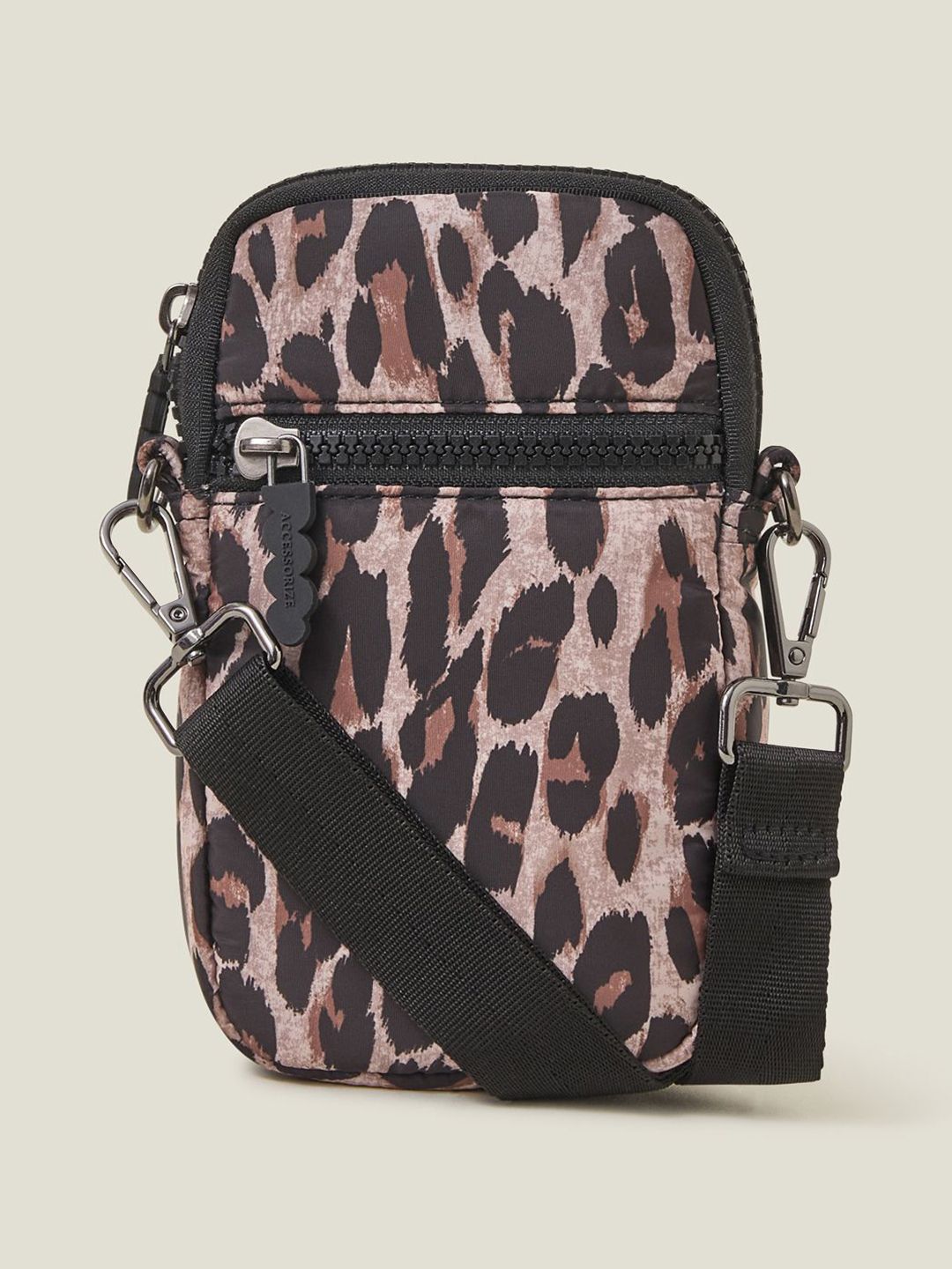 Accessorize London Animal Printed Structured Sling Bag