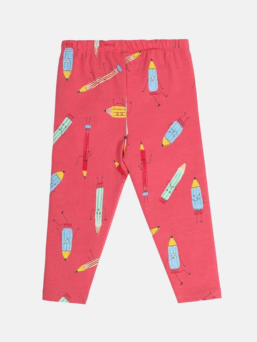 MINI KLUB Girls Printed Mid-Rise Ankle-Length Leggings