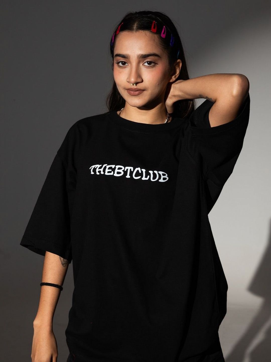 TheBTclub Unisex Printed Drop-Shoulder Sleeves Oversized T-shirt