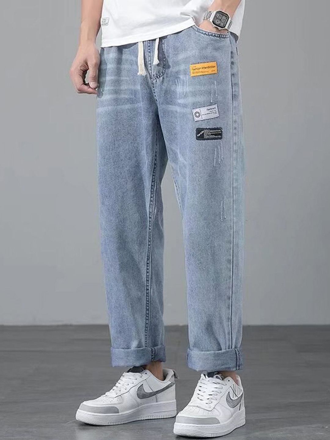 HERE&NOW Men Jogger Highly Distressed Heavy Fade Jeans