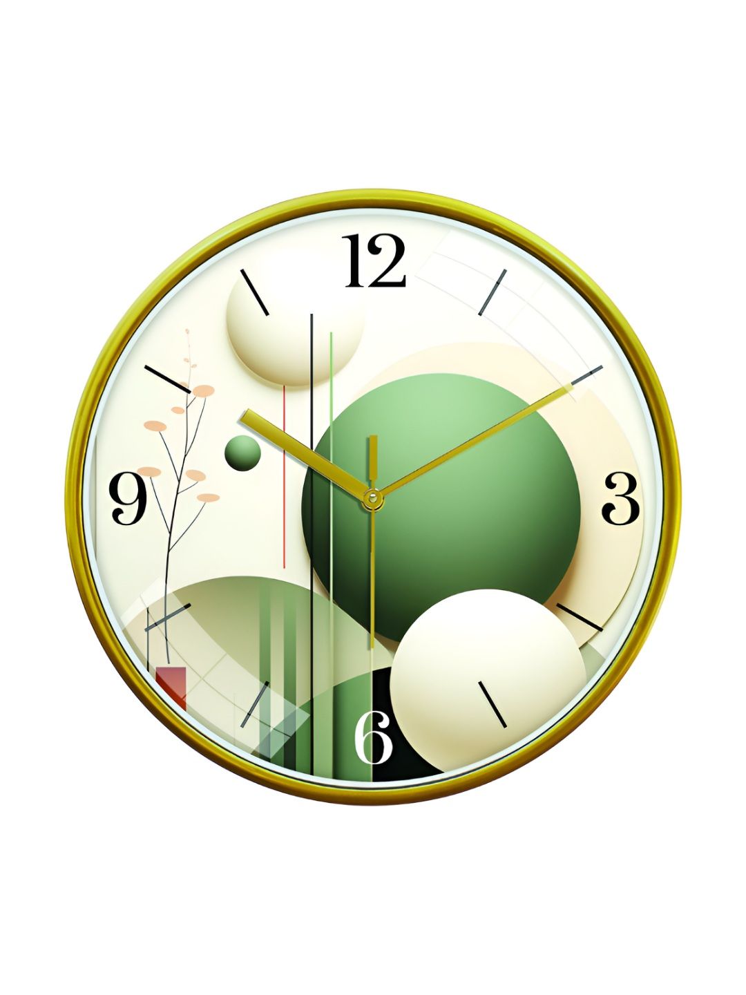 Buy RANDOM Printed Round Shaped Sweep Silent Movement Contemporary Wall Clock -  - Home for Unisex