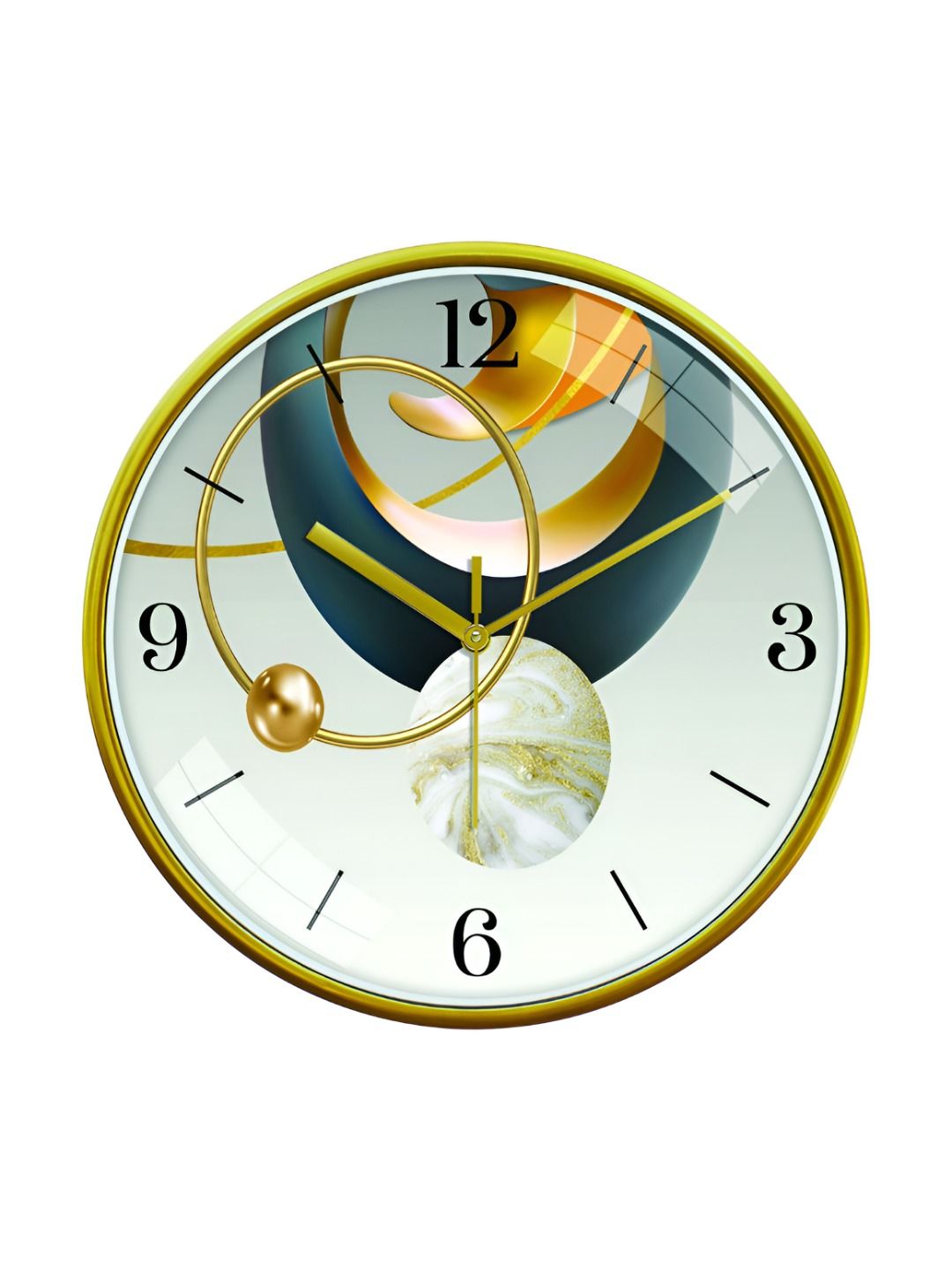 Buy RANDOM Printed Round Shaped Sweep Silent Movement Contemporary Wall Clock -  - Home for Unisex